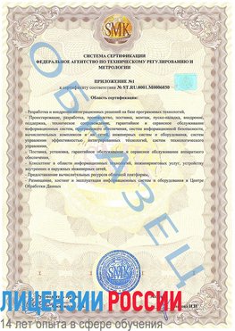 Образец сертификата соответствия (приложение) Новошахтинск Сертификат ISO 27001